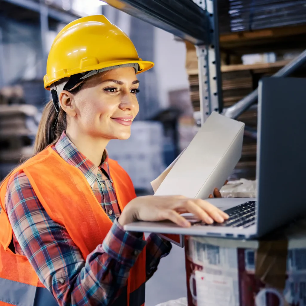 female warehouse worker