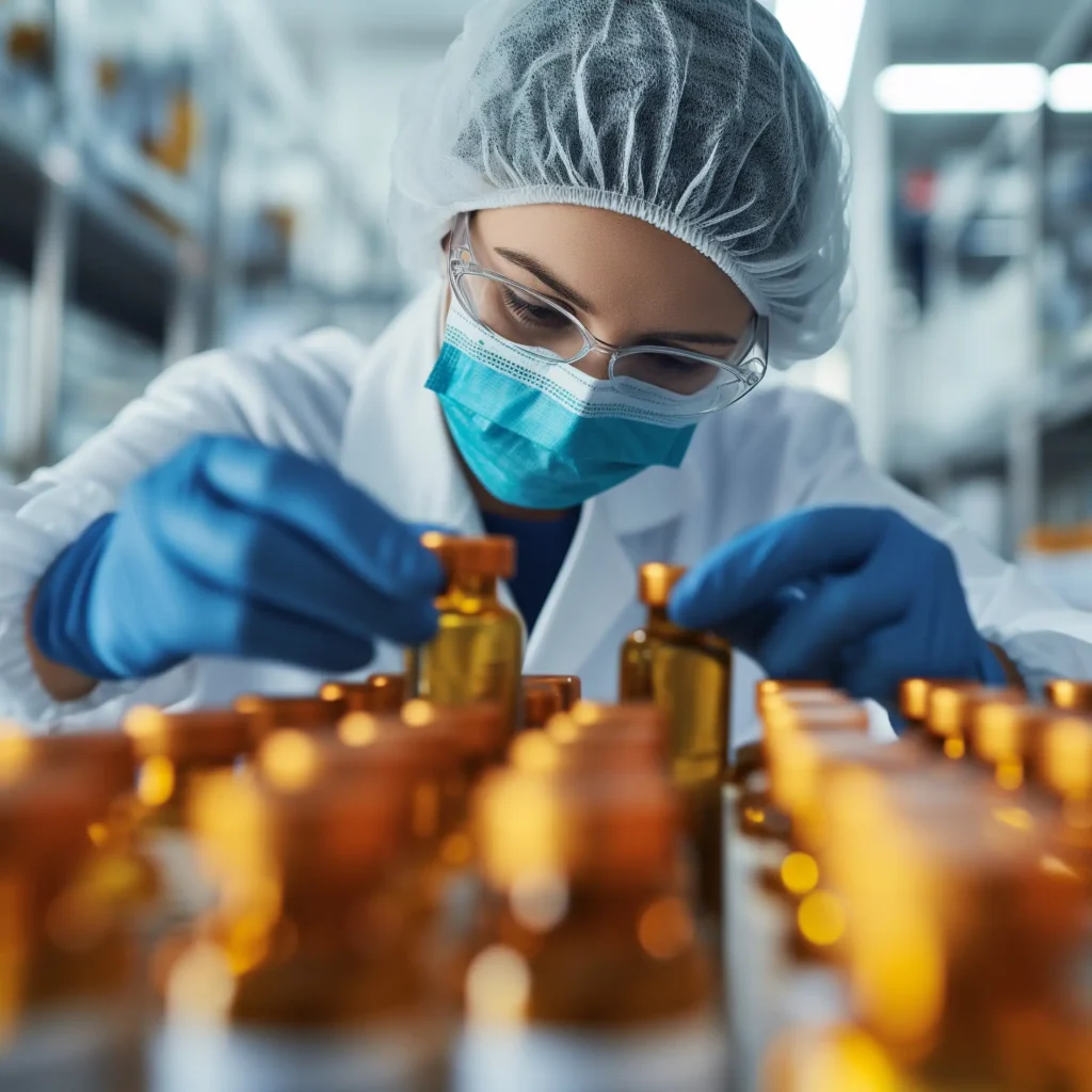 Quality Control process at a pharmaceutical manufacturing plant