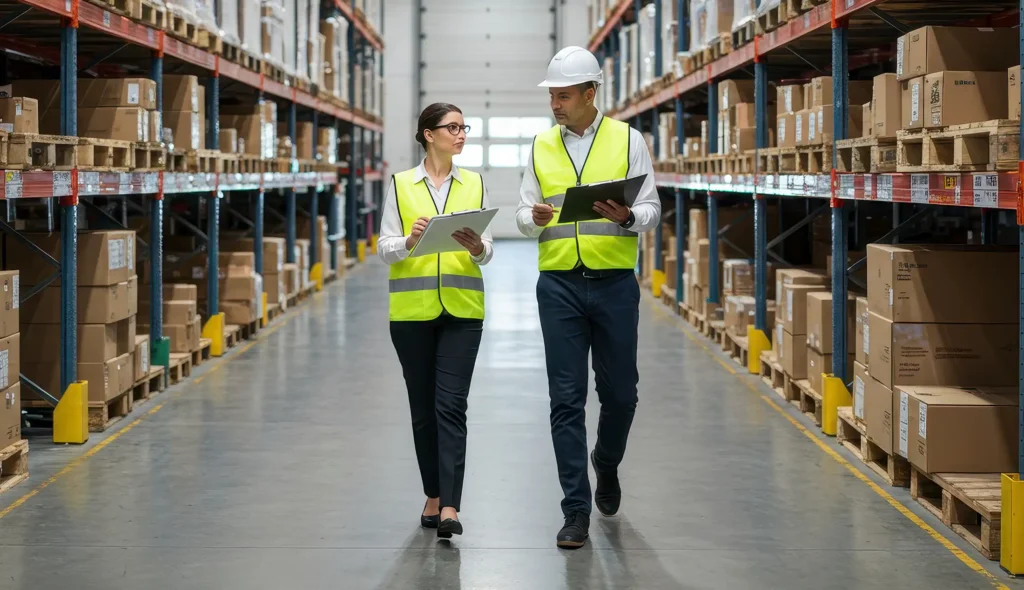 large warehouse aisle